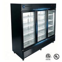 Offre Spéciale : Réfrigérateur Commercial Autonome 1380L à 3 Portes Vitrées en Acier Inoxydable avec Contrôle Numérique