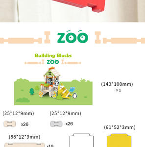Blocs de construction créatifs <span class=keywords><strong>en</strong></span> <span class=keywords><strong>bois</strong></span>, jouets éducatifs pour enfants, petit architecte, empilage, assemblage, modèle de zoo, jouet d'apprentissage précoce - Product Image 2