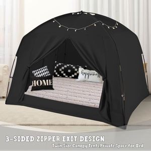 Tente de jeu portable pour enfants, 100% respirante et 93% occultante, pour le sol ou pour lit double, queen ou king size - Product Image 3