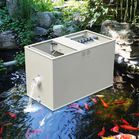 QihangRAS 23m ³/h Système de filtration d'étang à poissons d'aquarium avec lumière UV MBBR Bio Filter Combi Filtre à tambour rotatif pour étang Koi