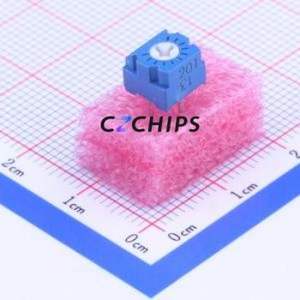 Résistance/potentiomètre réglable 3323P-1-201, composant traversant (THT), résistance 200 ohms, 10% - Product Image 1