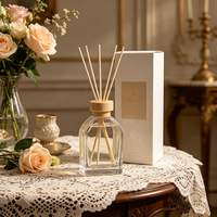 Diffuseur d'arômes carré en verre de 100 ml avec logo personnalisé pour la décoration de la maison
