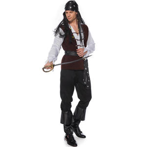 M-XL nouveau mâle Pirate <span class=keywords><strong>tenue</strong></span> adulte Costume Cosplay vêtements Halloween Pirates caraïbes Costume - Product Image 5