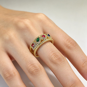 Anello aperto geometrico dal design creativo per donna, accessorio da indossare ogni giorno - Product Image 3