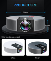 Konka-Projecteur vidéo de cinéma maison intelligent Q10 4K sans fil Android BT5.0 Projection de téléphone portable pour la chambre à coucher TV-pour un usage domestique