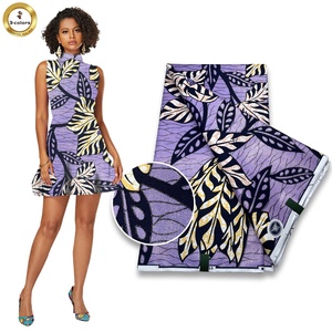 Thời Trang Thiết Kế Mới Siêu Mềm Glitter Wax Grand Siêu Vàng Wax In Vải 6Yard/Lô 100% Cotton Ank - Product Image 6