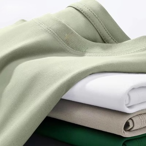 T-shirts en coton personnalisés 220 g/m² pour hommes, coupe ample, col rond, imprimés, motif uni, t-shirts à col rond pour garçons - Product Image 2