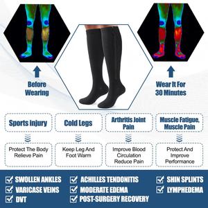Chaussettes <span class=keywords><strong>de</strong></span> compression graduée à fermeture éclair 20-30 mmHg personnalisées en gros sous marque privée, chaussettes <span class=keywords><strong>de</strong></span> compression médicale pour diabétiques et la circulation - Product Image 3