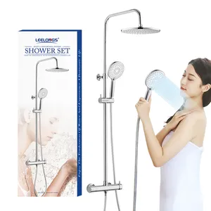 Regenduschsystem Edelstahl-Schale Dusche-Set Badezimmer Dusche Säule Höhe einstellbar für Badewanne