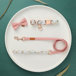 Proveedores chinos de alta calidad Venta caliente Cute Floral Pet <span class=keywords><strong>Dog</strong></span> Cat Collares & Leash Set para todas las estaciones - Product Image 3