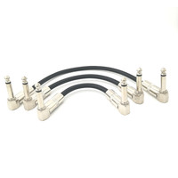 Câble de raccordement pour pédale d'effet guitare 1ft, coudé à angle droit, mono 6,35 mm, en PVC, pour configuration de chaîne d'effets sur pédalier - Disponible