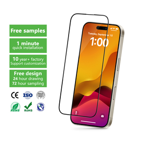 Haute qualité 2.5D 3D HD 9h <span class=keywords><strong>verre</strong></span> trempé antistatique <span class=keywords><strong>anti</strong></span>-<span class=keywords><strong>reflet</strong></span> pour iPhone 15 16 pro max - Product Image 1