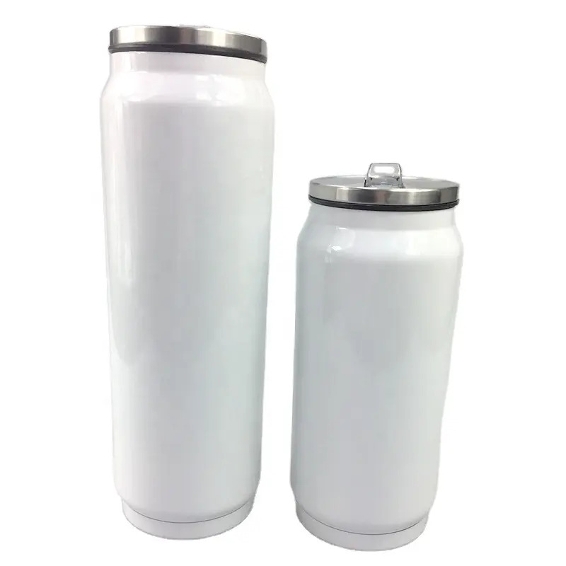 350ml 500ml Sublimation Blanks Soda Can 304 Double Wall Stainless Steel Tumbler Diy Sublimation Water Cola Bottle