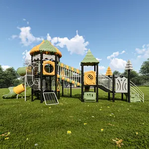 Speeltuin Park Boomhut Glijbaan Buitenspeeltuin Voor Kinderen Spelen Set Plastic Glijbaan