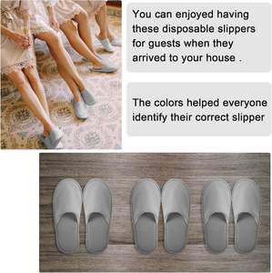Pantuflas de Spa, Pantuflas Desechables Cerradas para Interiores de Hotel, Pantuflas Suaves de Felpa de Coral para el Hogar, para Comodidad, para Huéspedes, Hotel, Viajes - Product Image 6