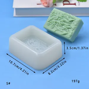 New Design Butterfly Orchid Shape Handmade Soap Silicone Mould Scented Candle DIY Rectangle Silicone Soap Molds