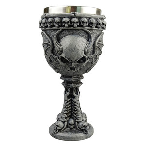 Nueva taza <span class=keywords><strong>de</strong></span> whisky BugBat Death Skeleton 3D Relief Demon Bat Skull Cup Copa <span class=keywords><strong>de</strong></span> <span class=keywords><strong>vino</strong></span> creativa <span class=keywords><strong>de</strong></span> acero inoxidable para fiesta - Product Image 3