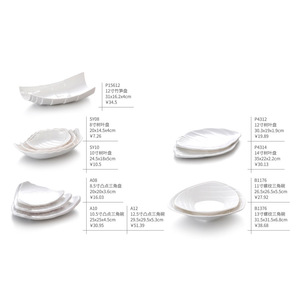 A8 <b>Melamine</b> Jade Porcelain White Fish-Shaped and Shell-Shaped Creative <b>Plate</b> for Skewers, Snacks, and BBQ - Thickened for - Product Image 4