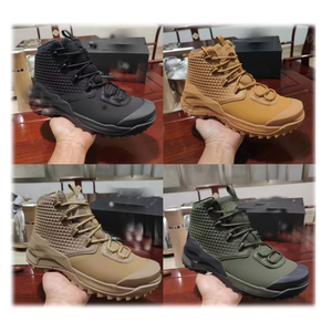 Chaussures de randonnée et de sport pour hommes DF32 Fashion, en cuir de vachette couleur kaki désert, bottines tendance, noir, vert OD, marron Coyote, personnalisables. - Product Image 5