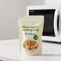 Sachet Doypack micro-ondable anti-buée en feuille d'or pour tortillas, fruits secs, pizzas, nouilles et aliments surgelés, avec logo personnalisé