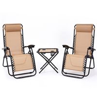 Chaise de luxe pliante et réglable pour l'extérieur, inclinable sur le côté de la piscine, sans gravité, pour la plage