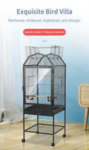 Springstang Bovenop In Vogelkooien Voor Papegaaienduiven Die Ijzerdraadkooi Spelen Met Stationstaven Voedselbassins Dienblad Vogelhuisje - Product Image 3