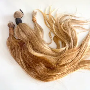 Vente en gros extensions de cheveux humains en vrac 100% soyeux droits non transformés en vrac de cheveux humains russes vierges