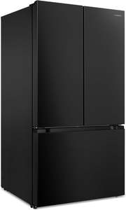 Réfrigérateur à portes françaises Cosm 115V 36 pouces, économie d'énergie par technologie Inverter, distributeur d'eau, machine à glaçons, <span class=keywords><strong>noir</strong></span> <span class=keywords><strong>mat</strong></span>, Hisense Same - Product Image 2