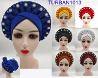 Sombrero musulmán con capa de espacio ajustable, AutoGele, africano, para fiesta de boda