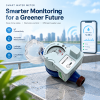 Compteur d'eau intelligent IoT à affichage mécanique, avec écran transparent, pour la surveillance des conduites filetées et la gestion résidentielle