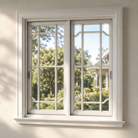 Fenêtre coulissante en aluminium AS2047PVC Upvc, norme européenne, double vitrage, maison résidentielle, alliage d'aluminium