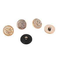 Boutons circulaires en plastique ABS pour costumes féminins, manteaux, trench-coats, pulls tricotés, boutons simples électroplaqués sur pied haut, personnalisables