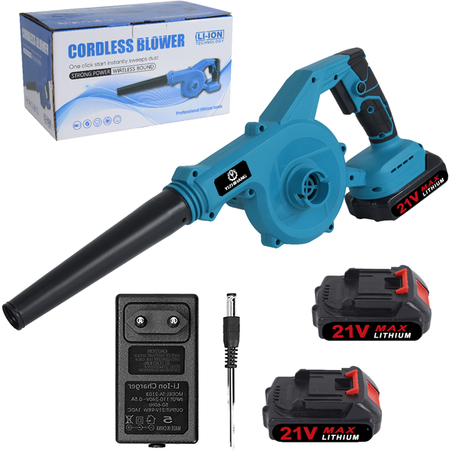 Portable Cordless 600W Leaf Blower for Yard Deck Garden Areas 20V Industrial Use Air Clean-up Tool Battery Less Time Effort