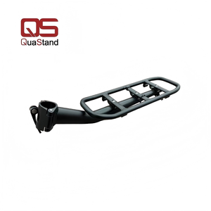 Estante trasero <span class=keywords><strong>de</strong></span> bicicleta duradero con logotipo láser personalizado compatible con OEM/ODM para montaje en <span class=keywords><strong>tija</strong></span> <span class=keywords><strong>de</strong></span> sillín compatible con luz trasera pequeña - Product Image 1