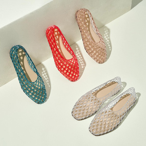 Ballerines en gelée transparentes de haute qualité pour femmes adultes, sandales creuses en gelée, chaussures de plage en gelée - Product Image 6