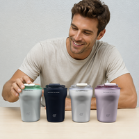 Gobelet isotherme écologique de 420 ml en forme de ventre, en métal réutilisable, avec corde, pour café