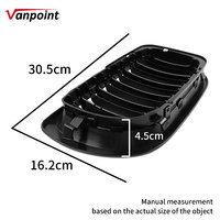 Calandre avant double lamelles noir brillant POUR BMW E46 Série 3 Berline 4 portes Touring 2002-2005 |   Grille de performance M3 Look