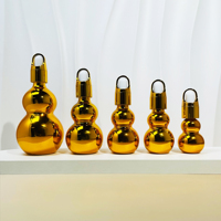 Diffuseur de parfum en verre vide en forme de gourde, plaqué or, avec bouchon à vis, pour huiles essentielles et cosmétiques, 10ml, 20ml, 30ml, 50ml, 100ml