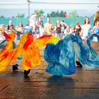 Belly Dance Silk Dance Streamers Oriental Rythmique Rainbow Ribbon Gym Dancing Twirling Streamers