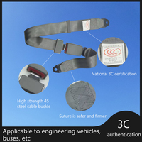 Accessoires de bus les plus vendus en Chine, ceinture de sécurité à deux points en nylon, certifiée CCC, avec tête de verrouillage en acier, pièces de bus