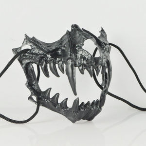 Maschera Bianca da Teschio per Halloween - Maschera Orribile da Teschio Animale per Cosplay di <span class=keywords><strong>Oni</strong></span>, Tengu, Drago e Tigre - Product Image 1