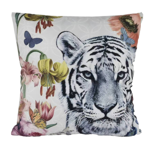 Fodera per cuscino stampata con testa di tigre, vintage, animali tropicali, 45x45 cm, decorativa per la casa, in promozione - Product Image 2