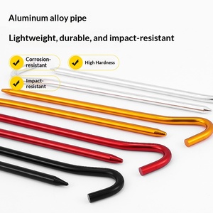 High Strength Aluminum Alloy <b>Tent</b> Stakes 7 Shape Colorful Windproof <b>Canopy</b> Pegs Outdoor Camping <b>Tent</b> Ground Nails With Guy Rope - Product Image 3