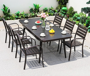Ensembles de <span class=keywords><strong>table</strong></span> d'extérieur en aluminium Ensemble de salle à manger avec <span class=keywords><strong>chaise</strong></span> en corde pour terrasse <span class=keywords><strong>balcon</strong></span> hôtel - Product Image 1