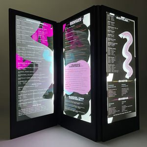 होटल के रेस्तरां बार इस्तेमाल किया चमड़े मेनू धारक/प्रबुद्ध नेतृत्व में मेनू/प्रकाश मेनू कवर - Product Image 1