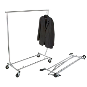 Pavimenti in stand stendibiancheria moveable indumento stand con 4 ruote - Product Image 1