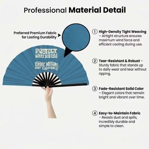 Custom Bamboo Folding Hand Fan Wavy Glitter Bamboo Hot Selling New Design Fashion Promotion Hand Fan for Cosplay - Product Image 3