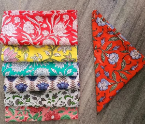 Vente en gros Main bloc de serviettes en coton motifs assortis brodés Rajasthani couleur serviettes de cuisine - Product Image 1