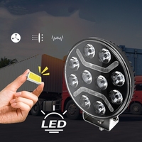 Barre lumineuse de travail LED 9 pouces, faisceau spot et large, lampe de conduite tout-terrain IP68 pour chariot élévateur, véhicule de construction, camion, Jeep