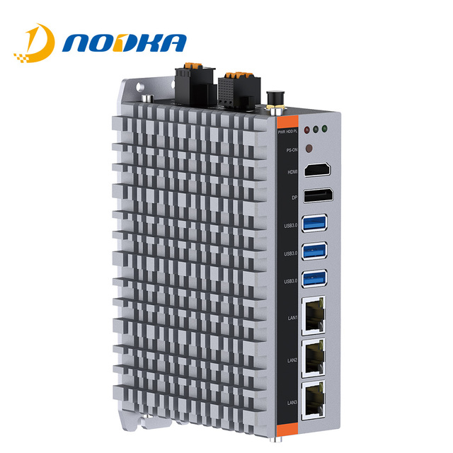 Din Rail Embedded Vision Controller Industrial PC 3 LAN Celeron J6412 32GB RAM 1xM.2 SSD in Stock